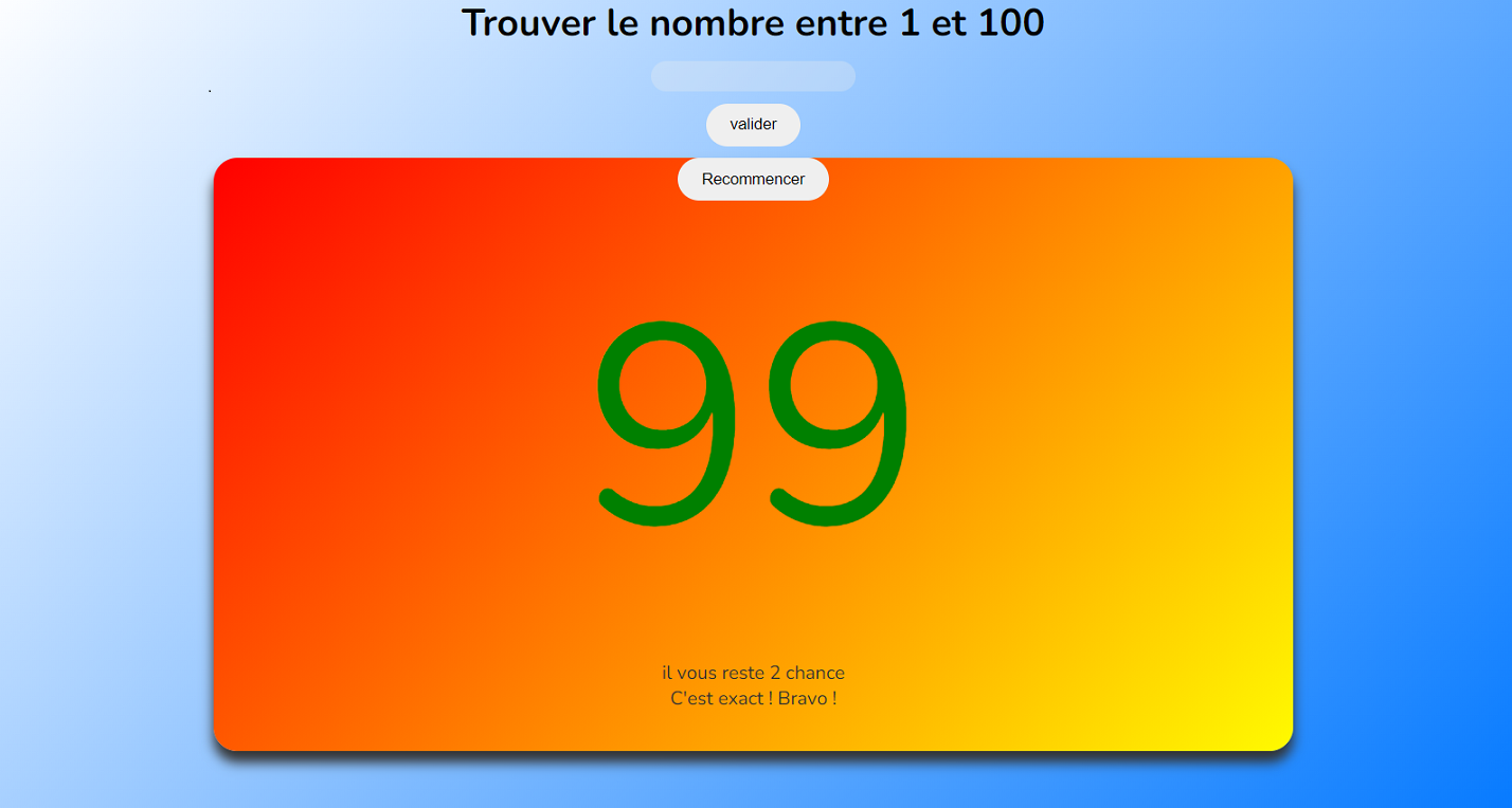 mini jeu trouver le bon nombre